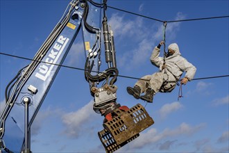 Beginning of the eviction of the Lützerath hamlet, camp of climate activists and squatters, at the