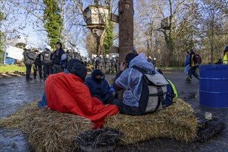 Beginning of the eviction of the Lützerath hamlet, camp of climate activists and squatters, at the