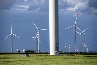 RWE Windpark Jüchen A44n, Garzweiler wind farm, at the Garzweiler opencast lignite mine, on the A44