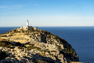 The lighthouse at Cap Formentor, in the north-west of Majorca, Balearic Islands, Spain, Europe