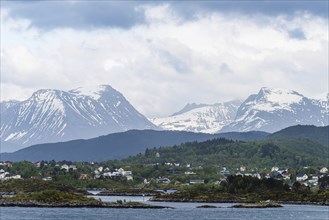 View of Mountains and Fiord around ALESUND, Geirangerfjord, Norway, Europe