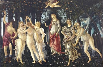 Spring (1480), Spring, Painting by Sandro Botticelli (1 March 1445, 1510), one of the most