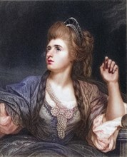 Sarah Siddons, née Kemble, 1755-1831, one of the greatest English tragic actresses. From the book