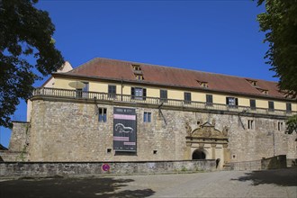 Portal, gate, round arch, bridge, stone figures, coat of arms, relief, decoration, Hohentübingen