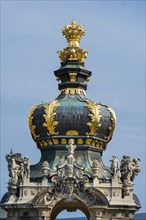 Crown Gate in the Zwinger, park, park complex, architecture, attraction, famous, historical,