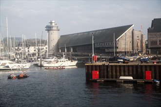 Harbour boats and National Maritime museum, Falmouth, Cornwall, England, UK