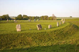 Neolithic stone circle and henge at Avebury, Wiltshire, England, UK