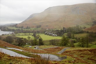 Rain and bad weather Howtown, Ullswater, Cumbria, England, UK