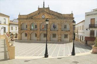 Historic town hall Ayuntamiento building, Cortes de la Frontera, near Ronda, Malaga province,