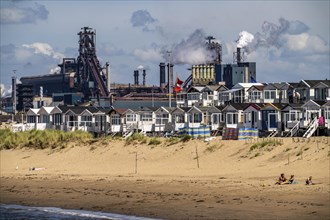 The Tata Steel steel and smelting works in IJmuiden, Velsen, North Holland, Netherlands, largest