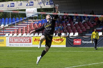 Fistball: TSV Pfungstadt against DSG UKJ Froschberg (IFA 2024 Fistball World Tour Finals Mannheim,