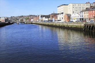 Colourful buildings on Patricks Quay, River Lee, City of Cork, County Cork, Ireland, Irish