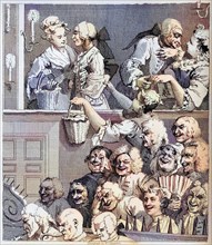 The Laughing Audience From the original design by Hogarth from The Works of Hogarth published