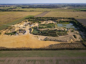 Former gravel pit in the district of Brockwitz, Kiesgrube Brockwitz, Lampertswalde, Saxony,