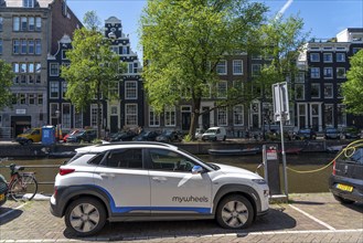 E-car charging station, Mywheels car sharing, Amsterdam, Netherlands