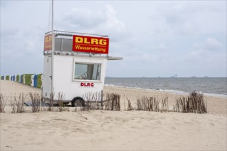 DLRG Water Rescue Centre, beach, North Sea coast, Wyk, Föhr, North Sea island, North Frisia,