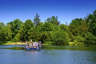 Ferry in the park, Dessau-Wörlitz Garden Kingdom, Wörlitz Park, UNESCO World Heritage Garden