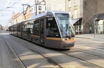 LUAS urban public transport light rail tram system, city of Dublin, Ireland, Irish Republic, Europe