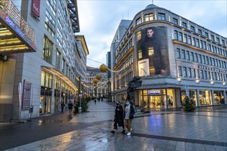 The city centre of Bochum, on the day of the opening of the Christmas light decorations, usually