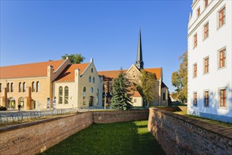 Doberlug Castle is a four-winged complex built in the Renaissance style in Doberlug-Kirchhain,