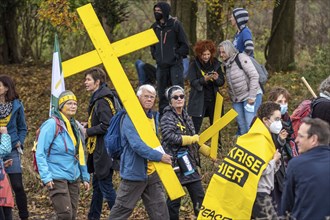 Protest action against the demolition of the village of Lützerath in the Rhenish lignite mining