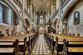 All Saint Church or Castle Church, Central nave, Luther City Wittenberg, Saxony Anhalt, Germany,