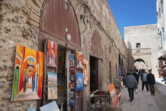 Alley with traders, old town, city centre, shadow, city trip, city trip, market, medina, house,