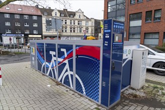 Your bike lock, lockable bike boxes, close to public transport connections, in Bochum