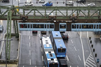 WSW buses at the central bus station, WSW buses, at the main railway station, suspension railway,