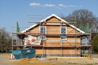 New development area, Am Schwan, in Wesel, where 70 detached and semi-detached houses are being