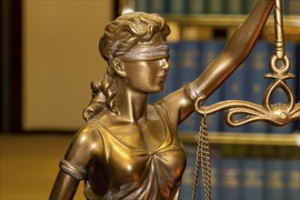 Close-up of a Justitia as a symbol of law, justice, etc