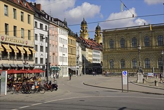 Europe, Germany, Bavaria, Munich, City, Max-Joseph-Platz, View into Residenzstraße, Hamburg,