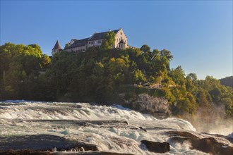 Rhine Falls of Schaffhausen with Laufen Castle, Neuhausen near Schaffhausen, Switzerland,