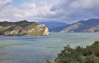 Wallachia, view of the Danube landscape between Dubova and Svinita, Iron Tor nature park Park,