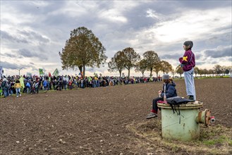 Protest action against the demolition of the village of Lützerath in the Rhenish lignite mining