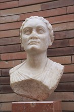 Bust of woman, Museo Nacional de Arte Romano, national museum of Roman art, Merida, Extremadura,