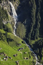 Stäubifall, 100 m, Alp Aesch, Uri, Switzerland, Europe