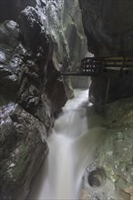 The river Weißbach running through the Seisenbergklamm, Seisenbachklamm, gorge near Weißbach bei