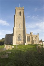 Historic fifteenth century architecture of Holy Trinity church, Blythburgh, Suffolk, England,