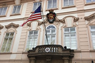 Building of the American Embassy in the Prague Lesser Town district, Prague, Czech Republic, Europe