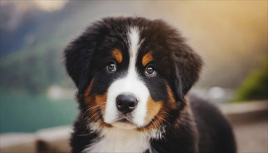 Pets, Dog, Bernese Mountain Dog, Puppy, AI-generated, AI generated