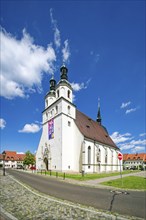 St Laurentius, late Gothic hall church, Protestant town church, Pegau, district of Leipzig, Saxony,