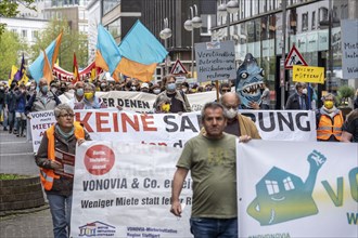 Demonstration against property companies such as Vonovia and others, against rent increases, for