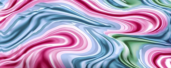 Seamless abstract pattern of vector fluid curved lines creating a dynamic ripple effect in vibrant