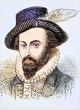 Sir Walter Raleigh, ca. 1554 to 1618, English adventurer and writer, Historical, digitally restored