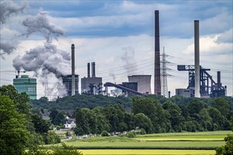 Hüttenwerke Krupp-Mannesmann, HKM in Duisburg-Hüttenheim, 2 blast furnaces, coking plant, country