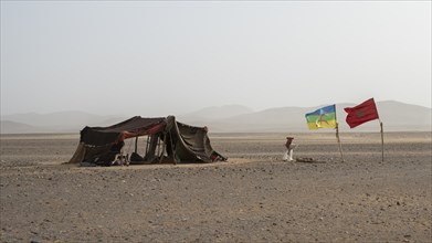 Nomad tent in the Sahara, Merzouga, Morocco, Africa