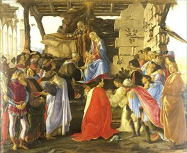 The Adoration of the Magi (ca. 1476), Painting by Sandro Botticelli (1 March 1445, 1510), one of