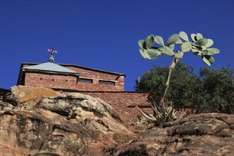 Abraha Atsbeha rock church, Abreha wa Atsbeha monastery, Ethiopia, Africa