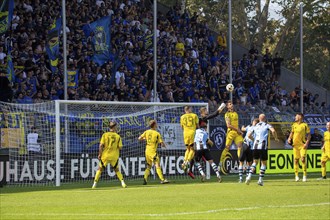 Football 3rd division, 2024/25 season, matchday 4: Waldhof Mannheim vs. 1 FC Saarbrücken